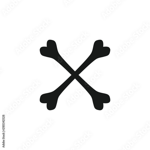 Crossed bones pirate silhouette