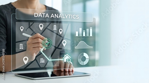 Fototapeta kuchenna Leveraging data analytics for business intelligence and strategic decision making