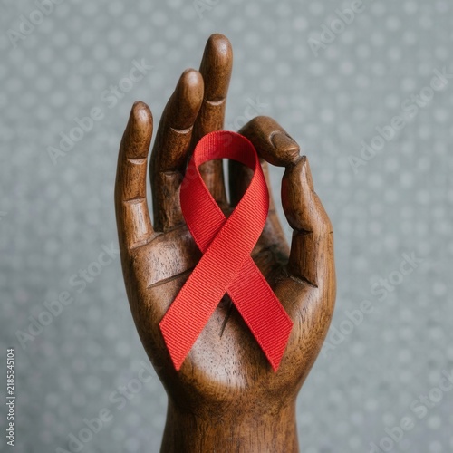 Symbol Of Hope Held Within Wooden Hand