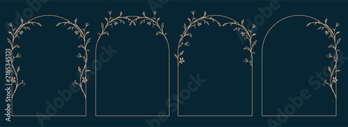 Hand-Drawn Botanical Border for Wedding Invitations, Greeting Cards, and Save the Date