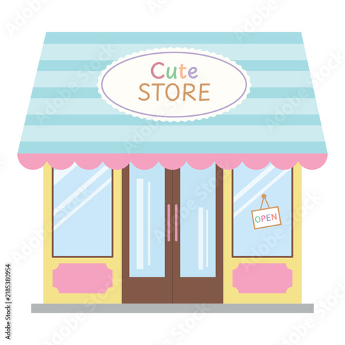 Cute Kawaii Shop Illustration – Adorable Storefront Vector