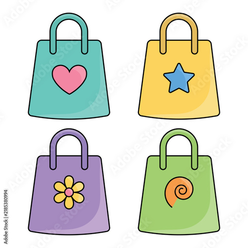 Cute Kawaii Handbag Collection – Hand Drawn Fashion Bag Designs