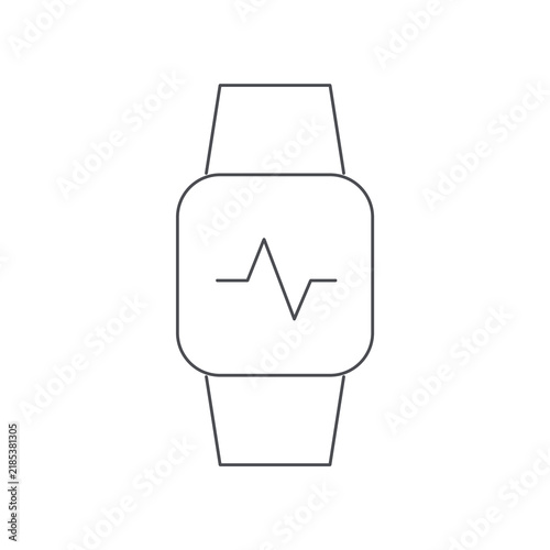 Smartwatch activity monitor outline icon