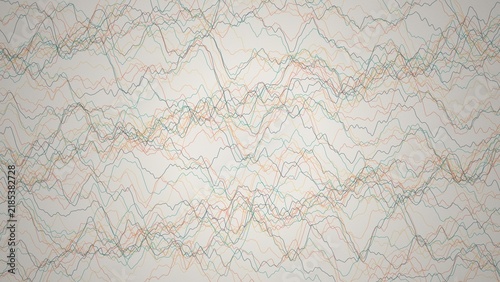 Fotografía Light grey background, with multiple overlapping, colorful wavy lines, creating