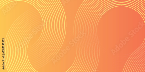 Abstract warm orange and yellow gradient background with wavy parallel line pattern.