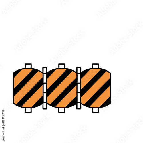 Orange and Black Striped Barricade