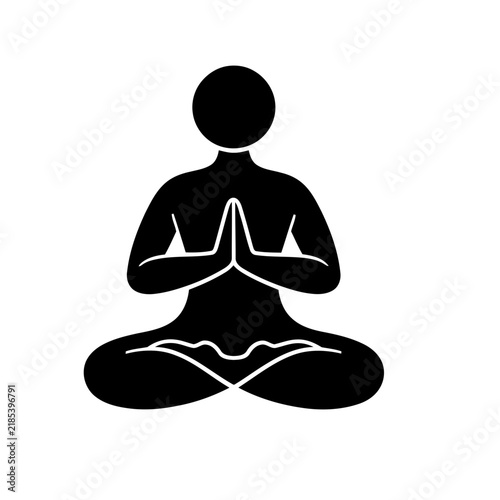 Person meditating in lotus position