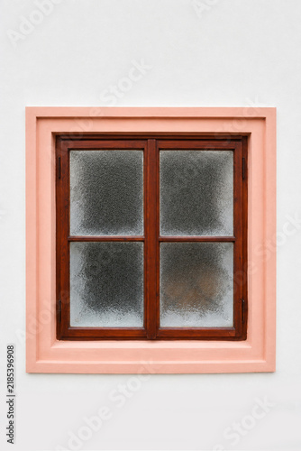 Square Traditional Vintage Window with Textured Glass