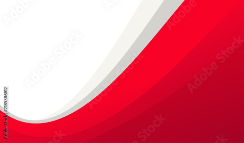 Dynamic Red and White Abstract Wave Background Design.