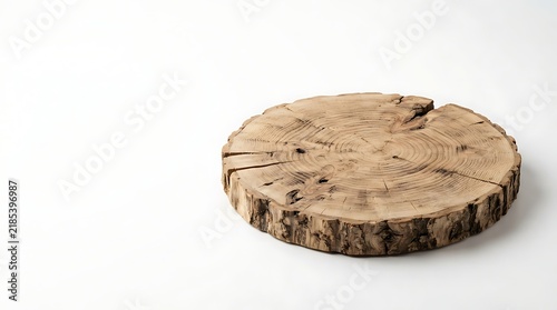 Tree Slice On White Background