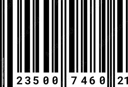 Barcode with serial number on transparent background. Barcode store product symbol illustration. eps 10
