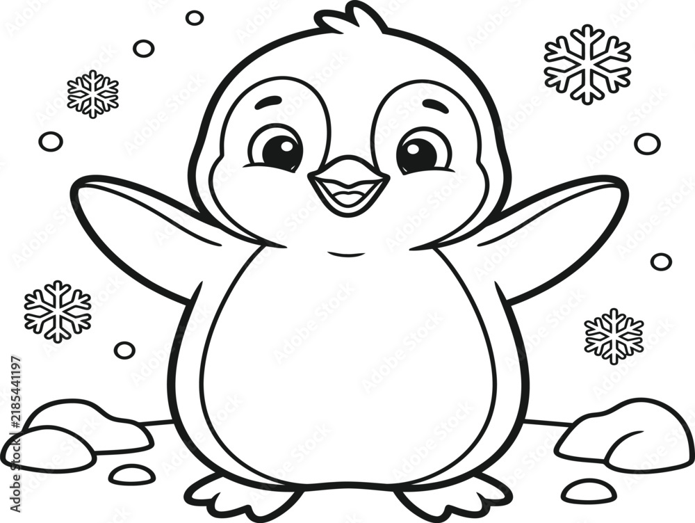 Fototapeta premium Cute smiling alpaca or llama vector line art design element