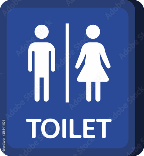Restroom Sign Toilet Bathroom Symbol Flat Vector Illustration