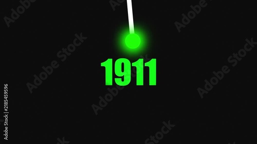 Bright Idea Lighting Up 1911 – Futuristic New Year Concept Symbolizing Innovation, Hope, Strategy and Forward Thinking Success.4k video black background