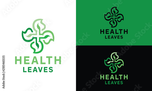 A leaf logo symbolizing health,suitable for health and traditional medicine businesses,featuring a simple, modern design for a company.