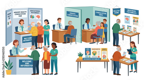 Health Fair for Seniors: Consultations, Information Booths, and Medical Checks
