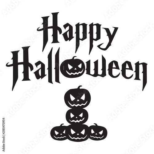 Happy Halloween typography vector design