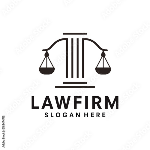 Law Firm logo design template illustration vector