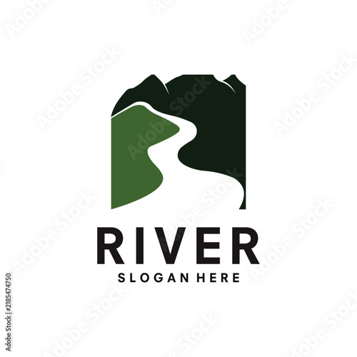 River logo design template illustration vector