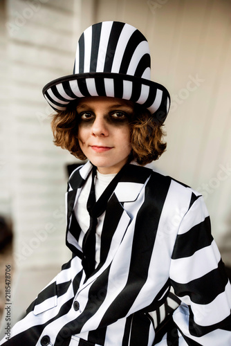 Konstfotografi Boy in Spooky Halloween Costume