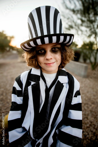 Canvas Print Teen Boy in Halloween Costume