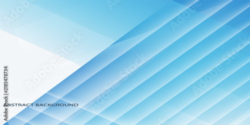 White modern abstract wide banner with blue line and geometric shapes. White and blue abstract background. Vector illustration