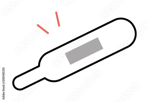 Simple digital medical thermometer icon illustration for measuring body temperature.