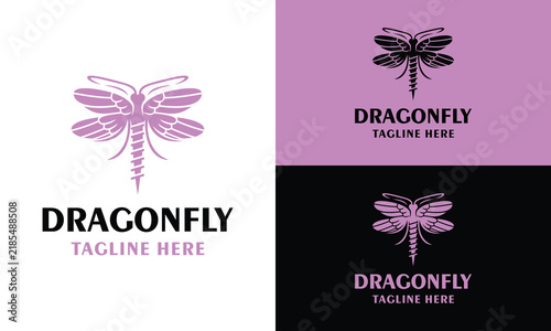 A beautiful dragonfly logo with a luxurious and stylish look, perfect for beauty, spa, or your business.