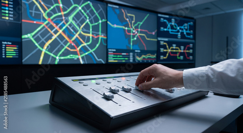 Operator Adjusting Smart City Urban Traffic Flow on Intelligent Control Console