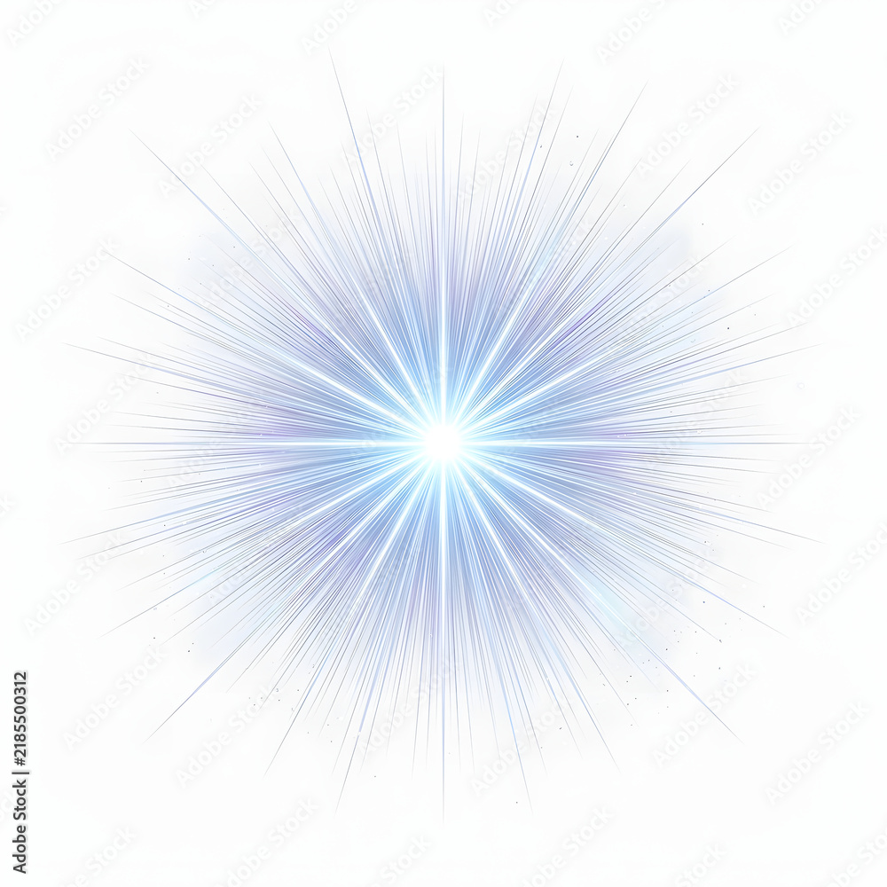 Fototapeta premium Abstract light burst with digital code and geometric shapes