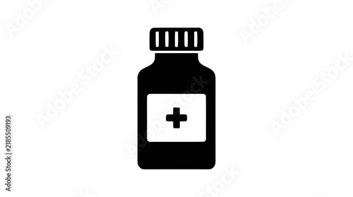 Vector illustration of medicine bottle icon on a transparent background