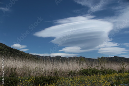 まるで空の大きな翼、河口湖に浮かぶ吊るし雲｜宇宙船のようでした
