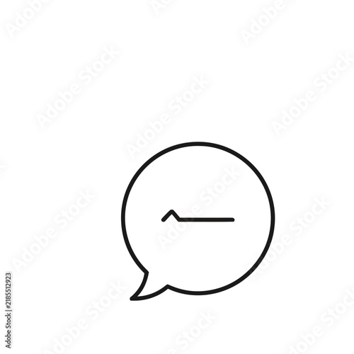 Speech bubble icon with a horizontal line