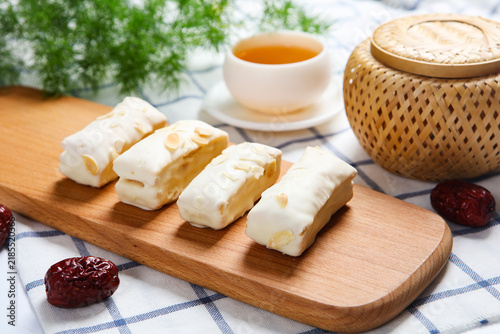 Принти на полотні Almond nougat sweet milk candy snack