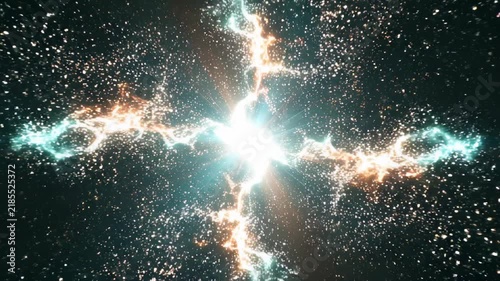 Cosmic Light Burst with Scattering Star Particles 4K