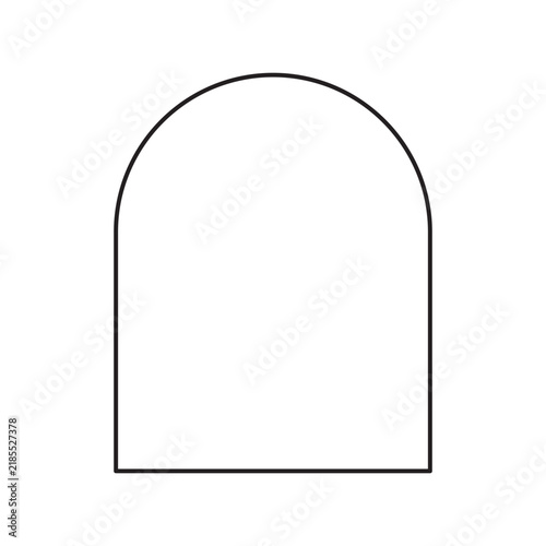 Rounded Rectangle Shape with Arched Top