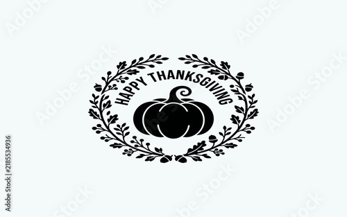 Thanksgiving Pumpkin Wreath with Fall Leaves and Berries