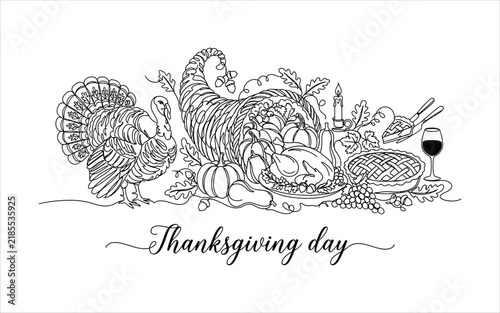 Thanksgiving Day Celebration with Autumn Decor and Family Gathering