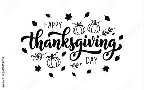 Festive Thanksgiving Greeting with Pumpkins and Leaves