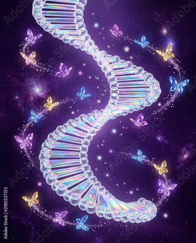 Spiritual DNA Activation with Crystal Butterflies in Cosmos