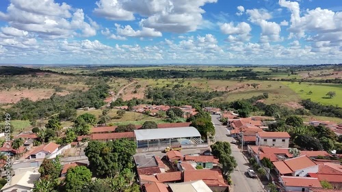 Vista aérea geral de São Gonçalo do Abaeté, Minas Gerais