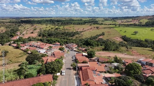 Vista aérea geral de São Gonçalo do Abaeté, Minas Gerais
