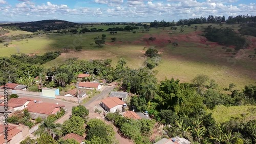 Vista aérea geral de São Gonçalo do Abaeté, Minas Gerais