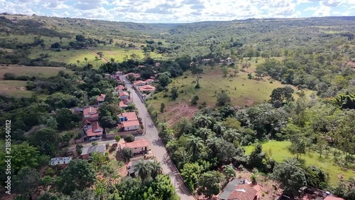 Vista aérea geral de São Gonçalo do Abaeté, Minas Gerais