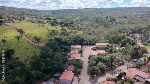 Vista aérea geral de São Gonçalo do Abaeté, Minas Gerais