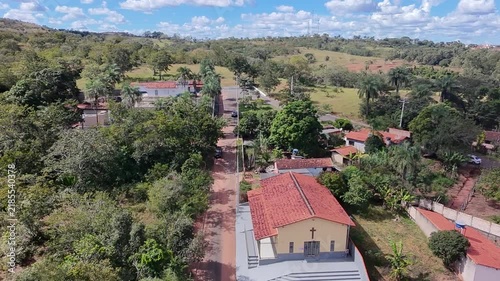 Vista aérea geral de São Gonçalo do Abaeté, Minas Gerais