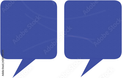 Two blue speech bubbles conversation icon