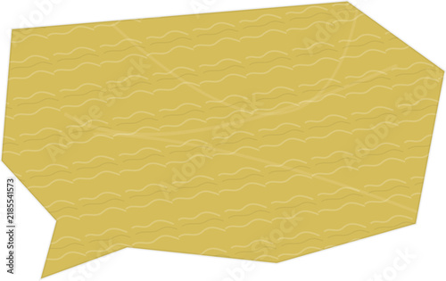 Yellow speech thought bubble icon