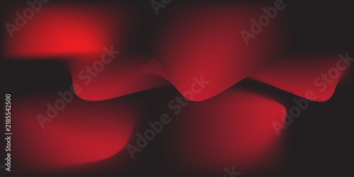 Vibrant red light trails form soft, glowing waves and oval shapes against a deep burgundy background. This elegant abstract composition is perfect for modern technology designs or creative banners.