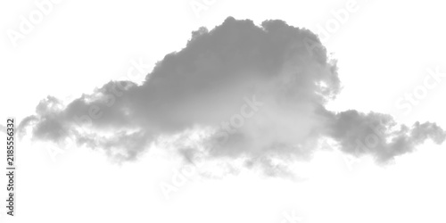 Single dense gray storm cloud isolated on white background with design element cloud formation partly cloudy meteorological phenomenon environmental element graphic design